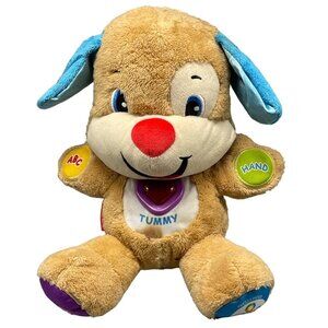 Fisher price dog toy batterie operated 6 button 2014 polyester fibers brown READ